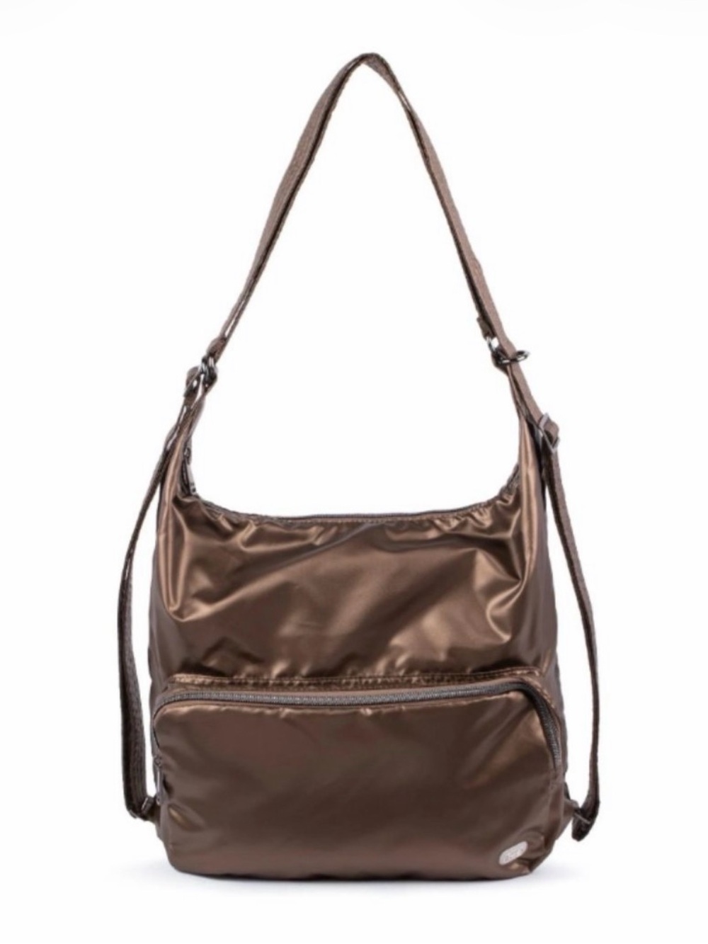 Lug NWT Zipliner packable metallic espresso
